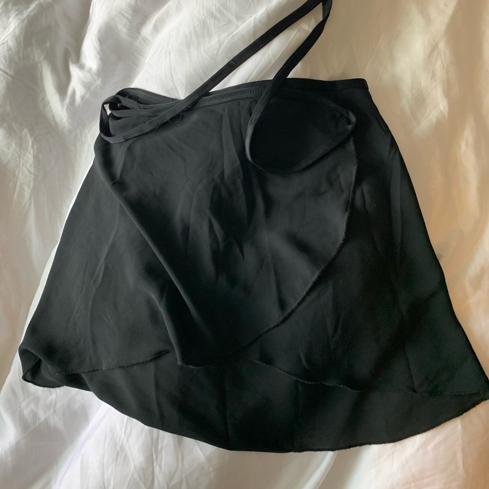 black wrap skirt
